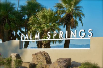Palm springs welcome sign